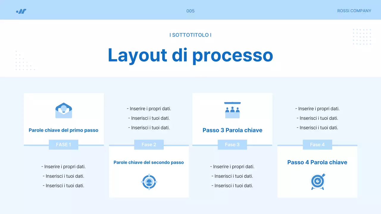 Proposta di progetto semplice in azzurro