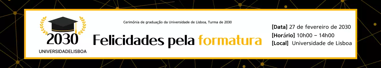 Promover uma simples festa de graduação universitária em amarelo e preto