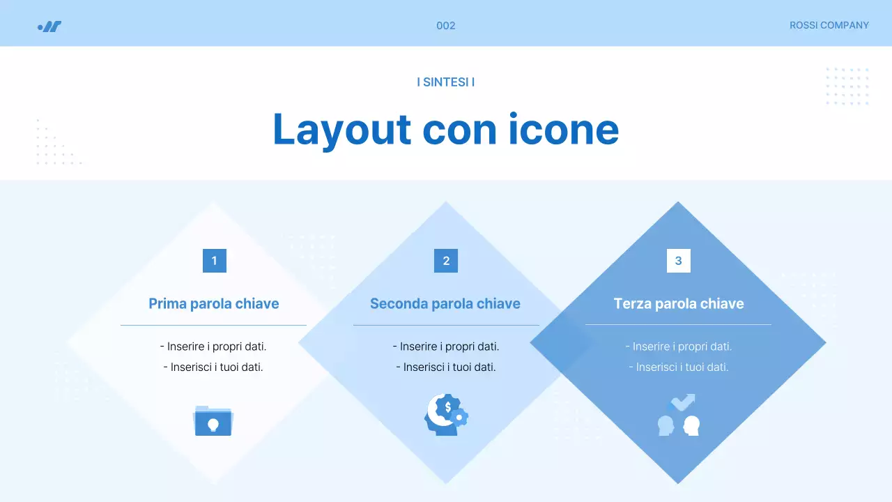 Proposta di progetto semplice in azzurro