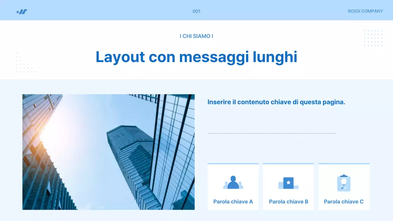 Proposta di progetto semplice in azzurro
