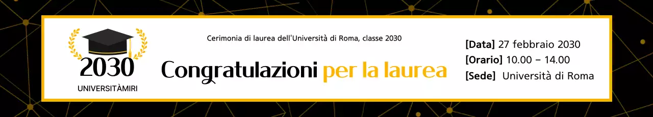 Promuovere una semplice festa di laurea in giallo e nero