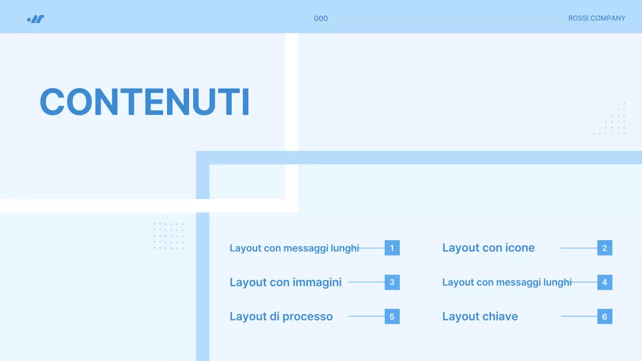 Proposta di progetto semplice in azzurro