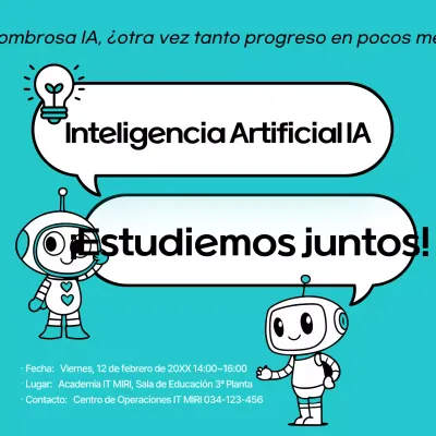 Póster azul claro de formación limpia