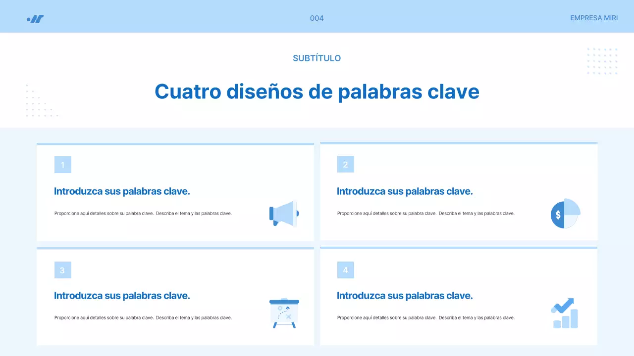 Propuesta de proyecto simple en azul claro