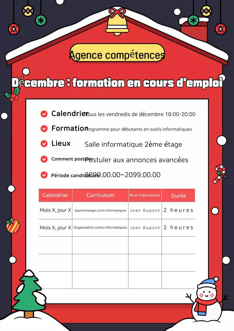 Annonces saisonnières bleu clair