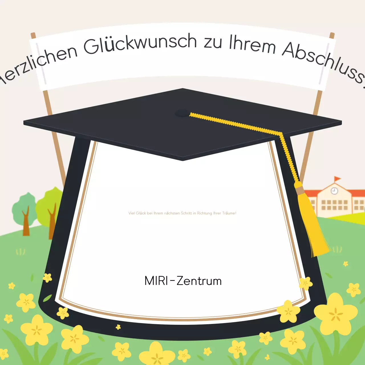 Feiern Sie Ihren Ivory Simple-Abschluss