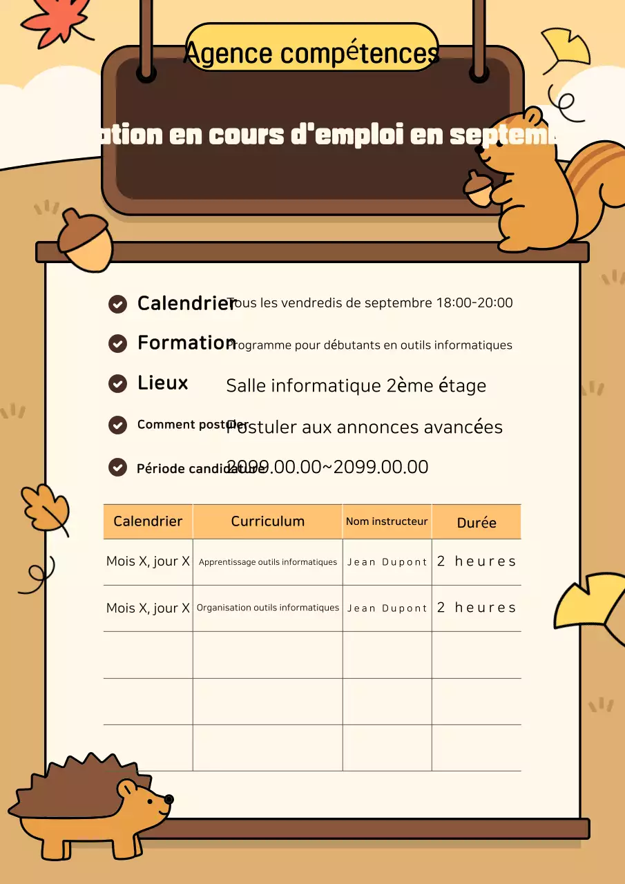 Annonces saisonnières bleu clair