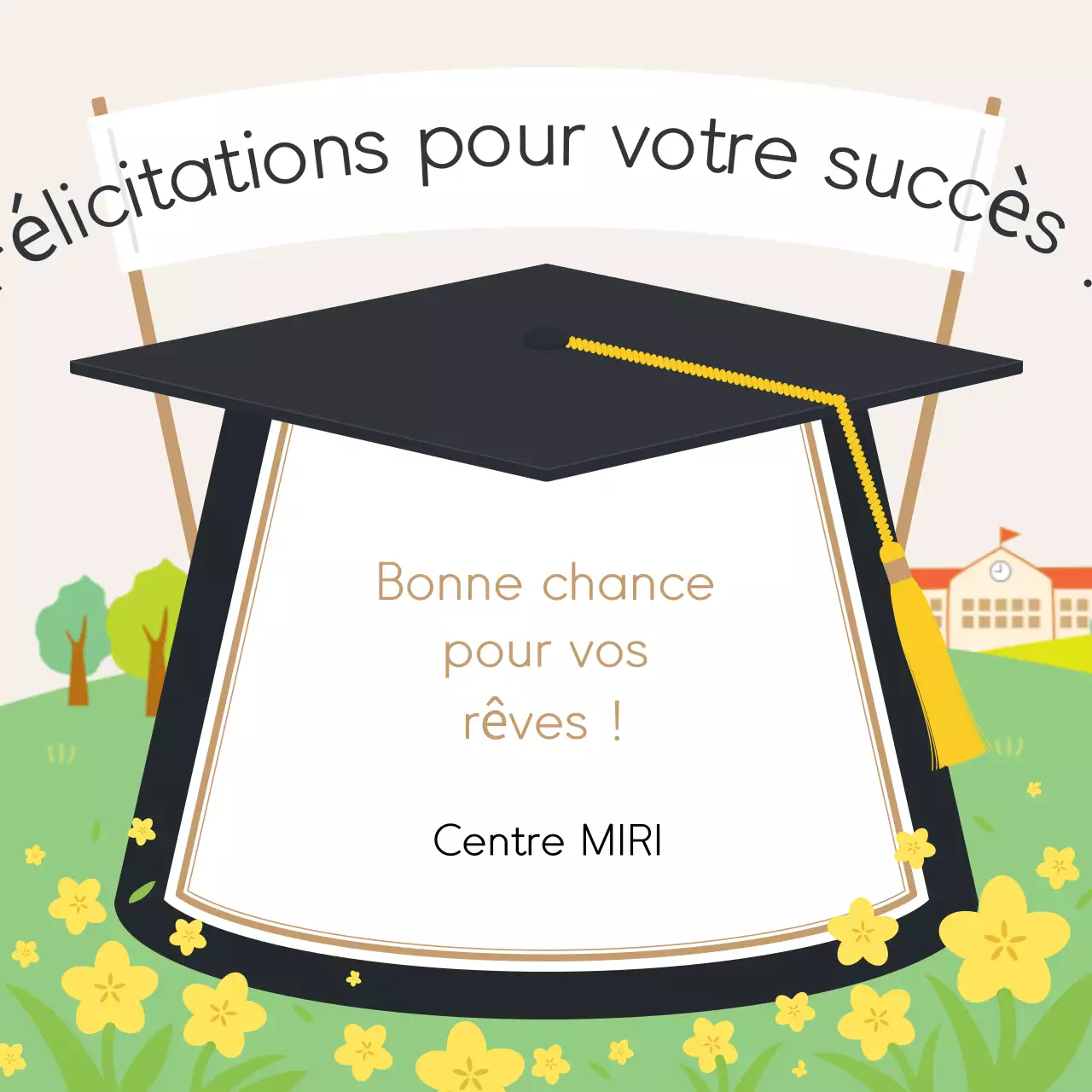 Célébrez votre diplôme Ivory Simple