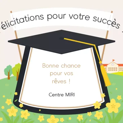 Célébrez votre diplôme Ivory Simple