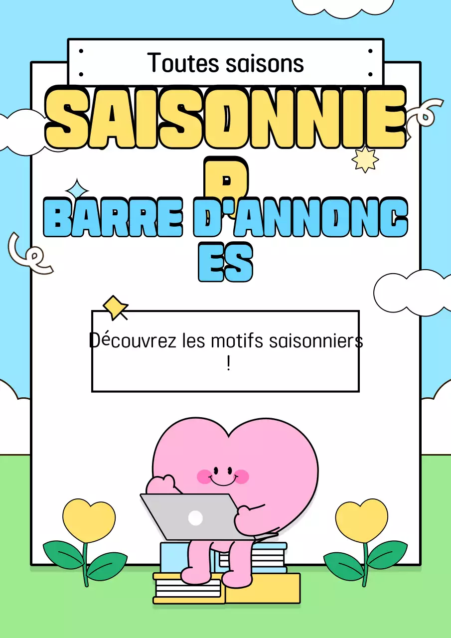 Annonces saisonnières bleu clair