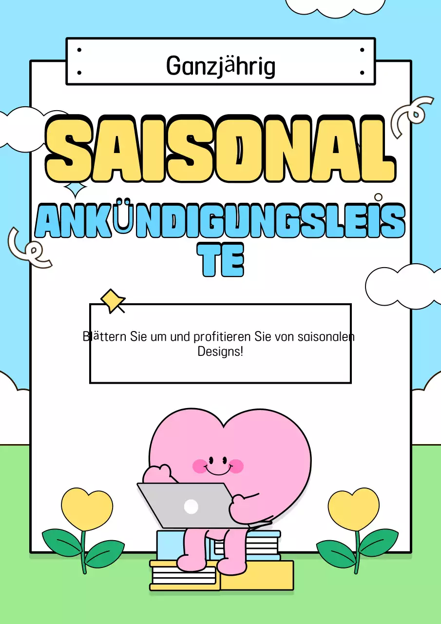 Hellblaue saisonale Ankündigungen