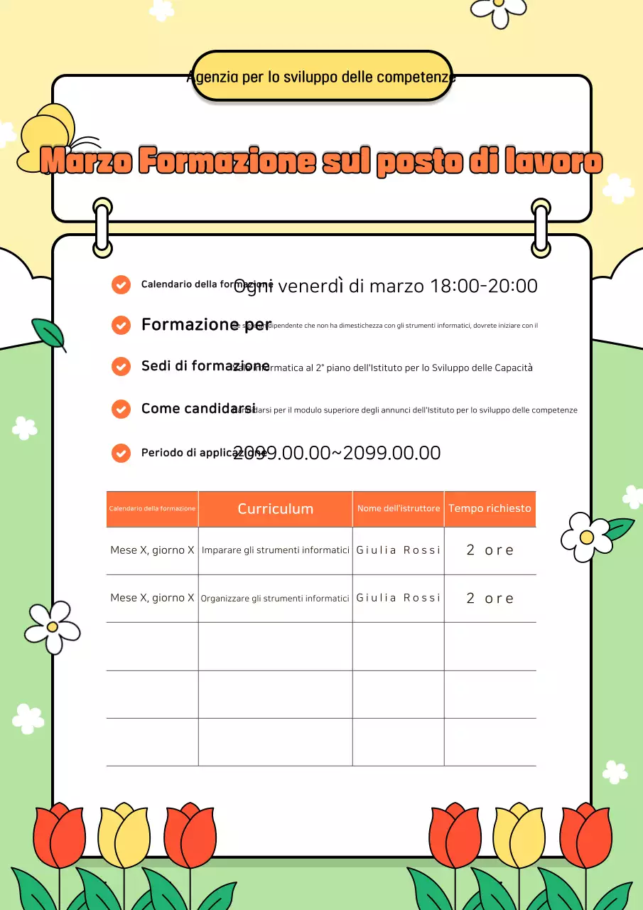 Annunci stagionali azzurri