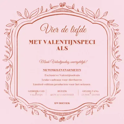 Roze Elegante Valentijn Promotie