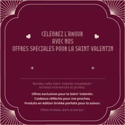 Marron Vintage Promotion de la Saint-Valentin