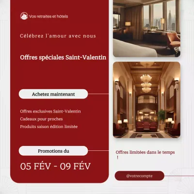 publicité pour l'hôtel marron élégant