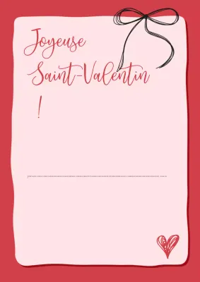 Carte d'amour romantique dessinée à la main