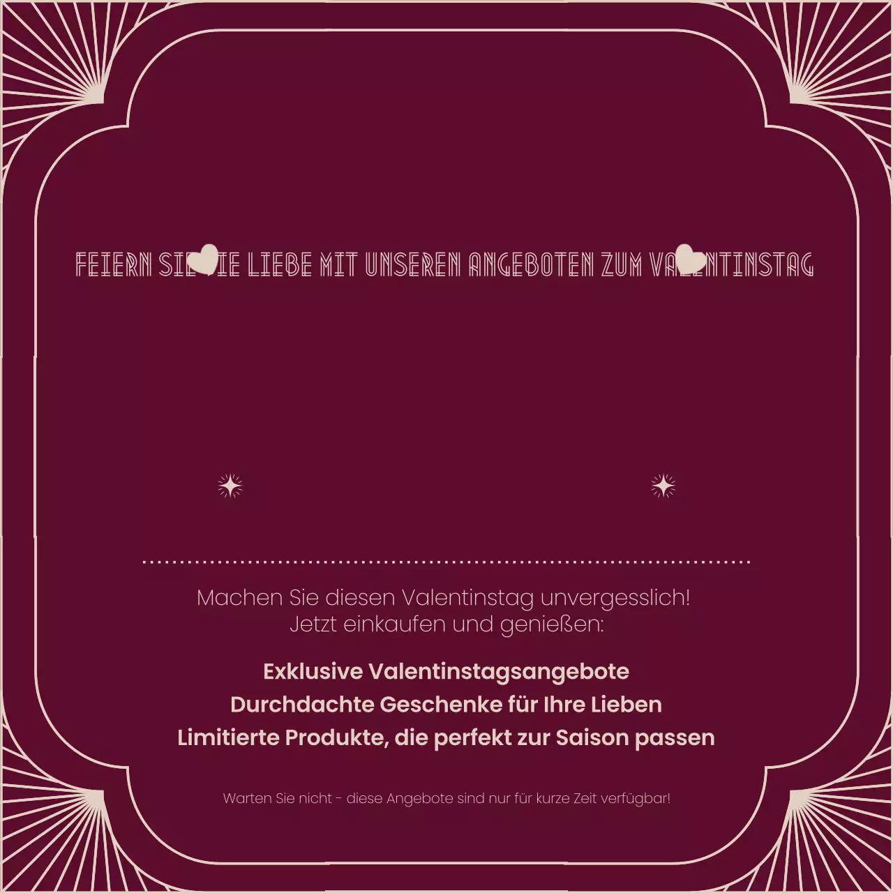 Maroon Vintage Valentine's Promotion