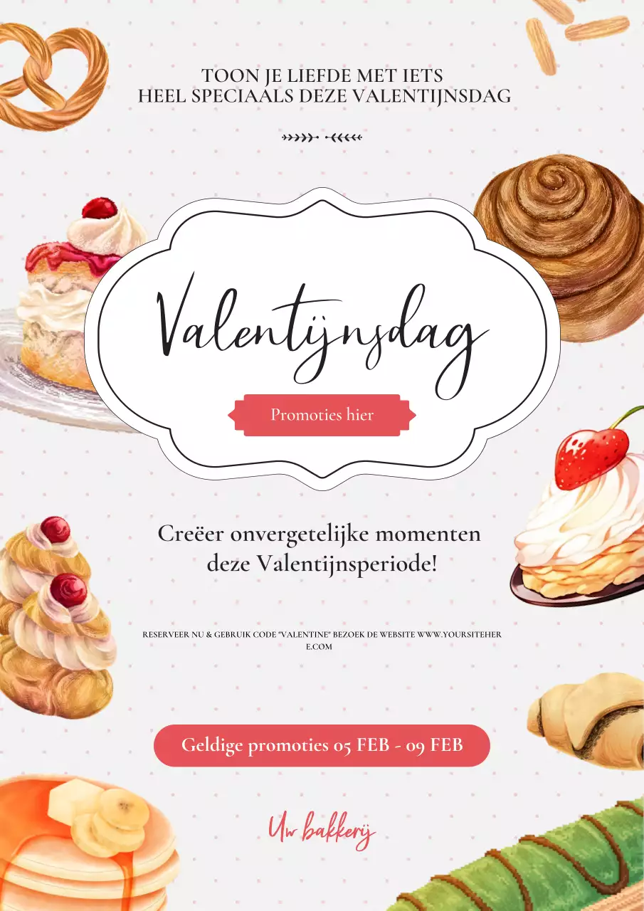 vintage valentijnsdag bakkerij advertentie