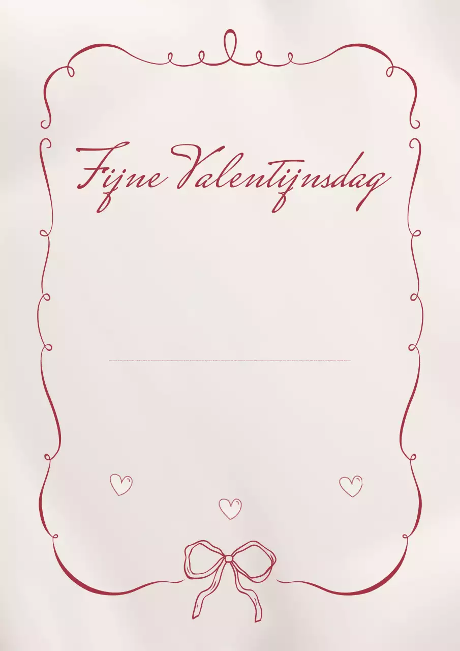 Roze Elegante Valentijnsbrief