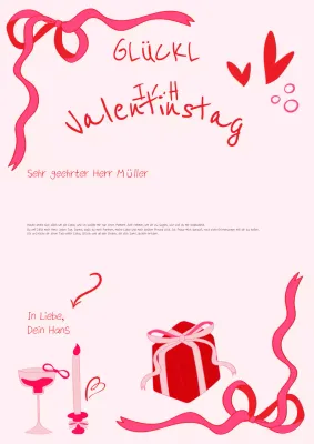 rote romantische Liebeskarte