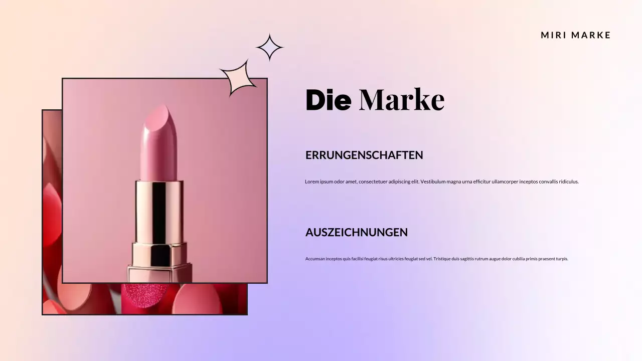 Rosa eleganter Produktkatalog Promotion