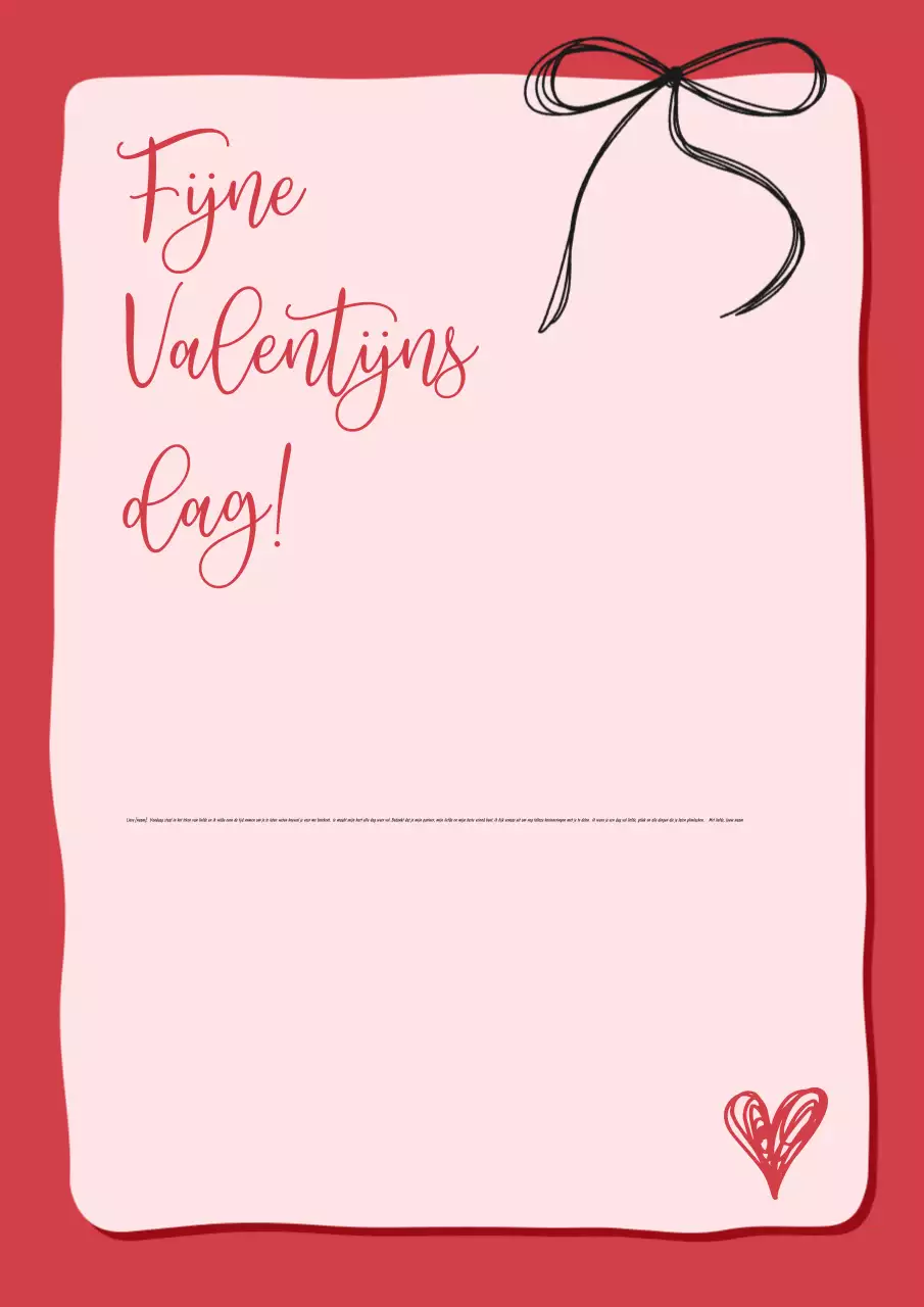 Handgetekende romantische liefdeskaart