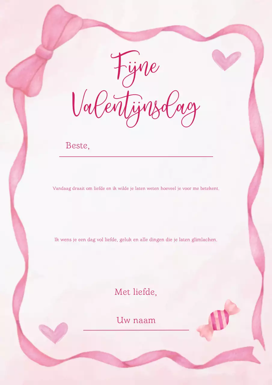 roze elegante liefde wenskaart