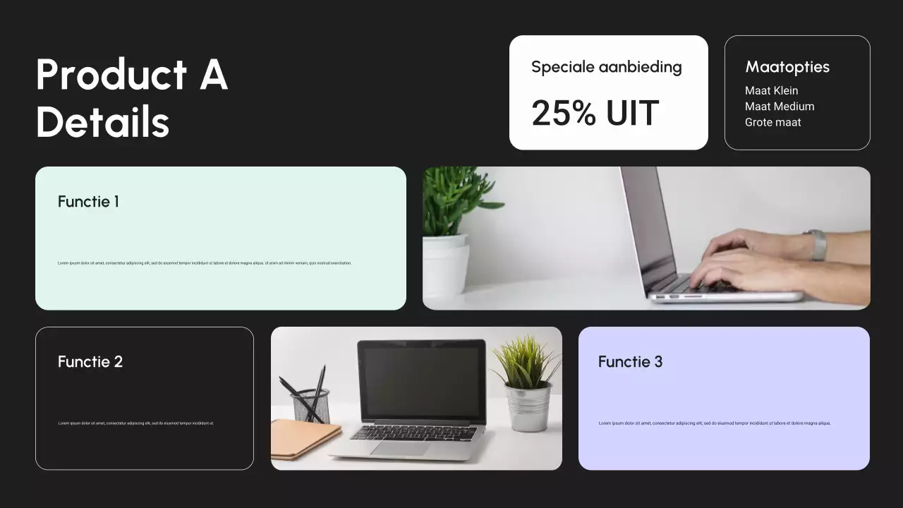 Zwart-paarse moderne productcatalogus digitale apparaten