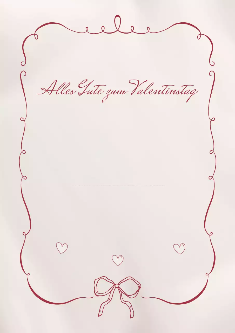 Rosa eleganter Valentinstagsbrief