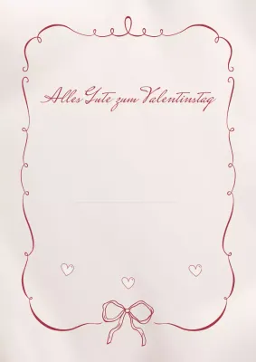 Rosa eleganter Valentinstagsbrief