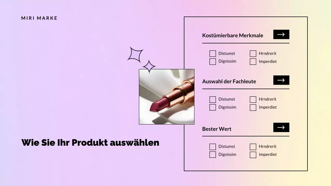 Rosa eleganter Produktkatalog Promotion