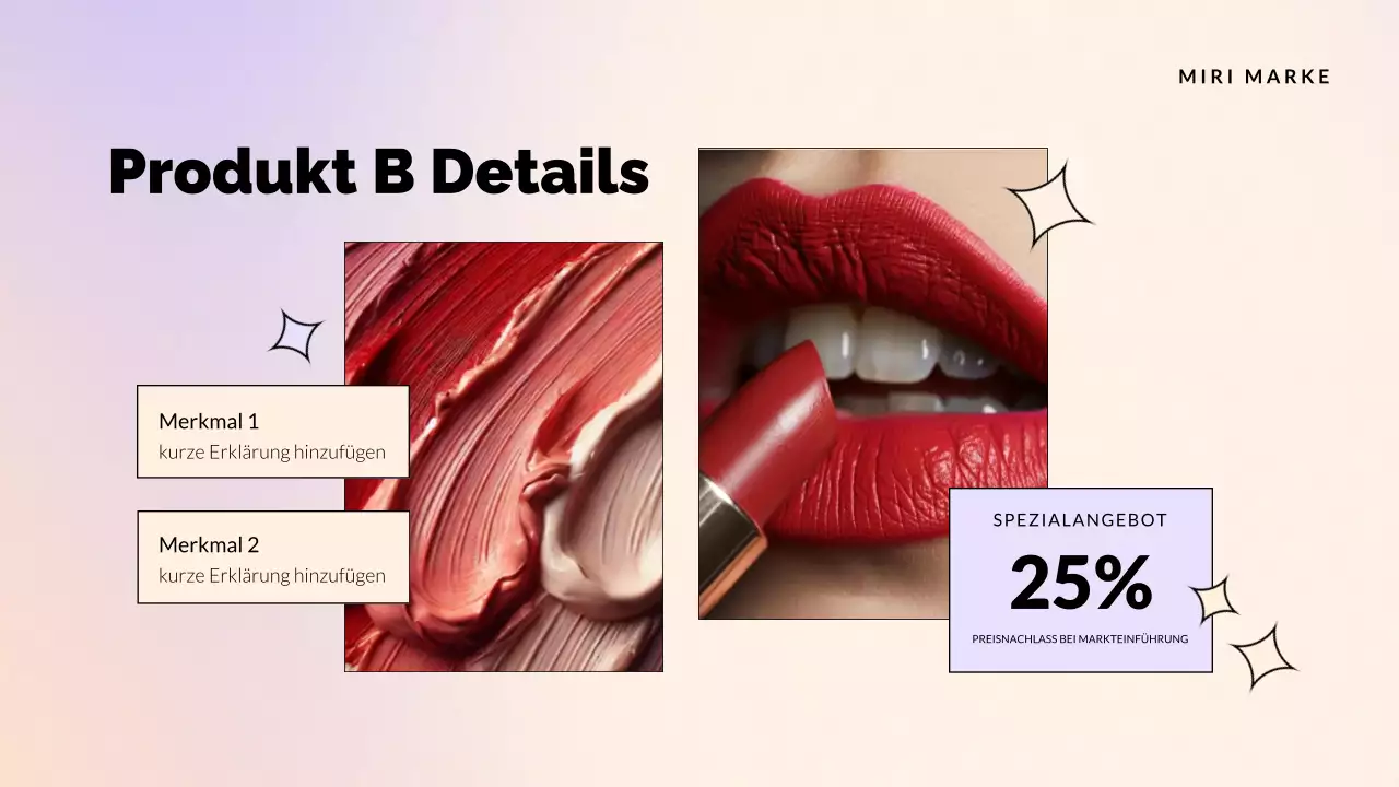 Rosa eleganter Produktkatalog Promotion