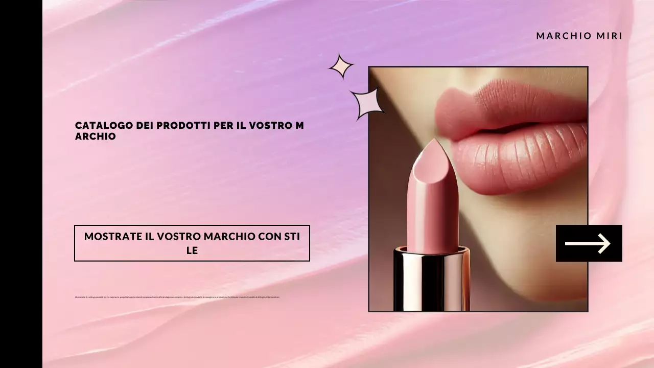 promozione del catalogo prodotti rosa elegante