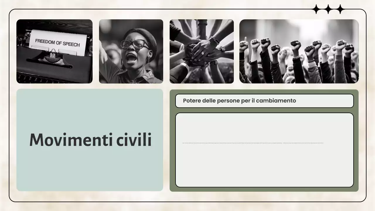 Presentazione dei movimenti civili classici di Sage