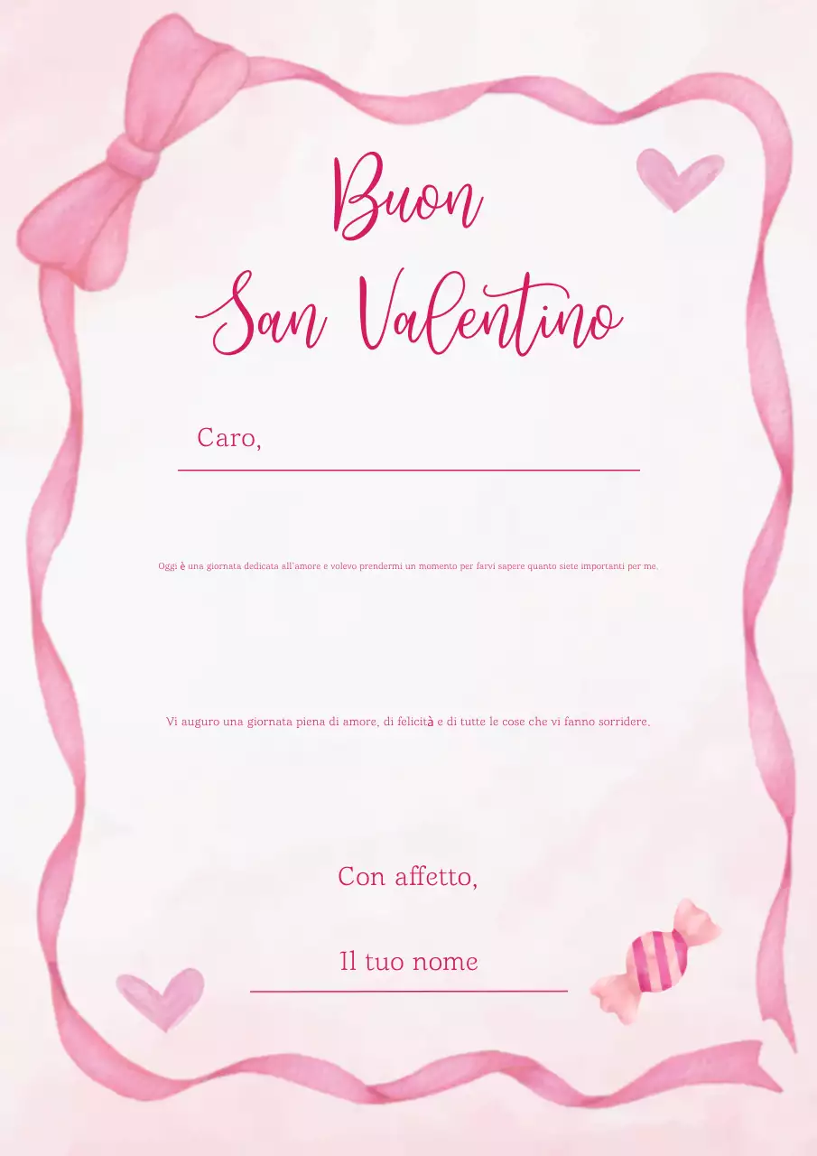 biglietto d'auguri rosa elegante per l'amore