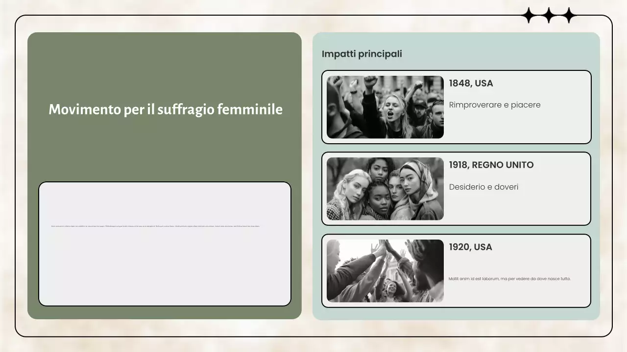 Presentazione dei movimenti civili classici di Sage