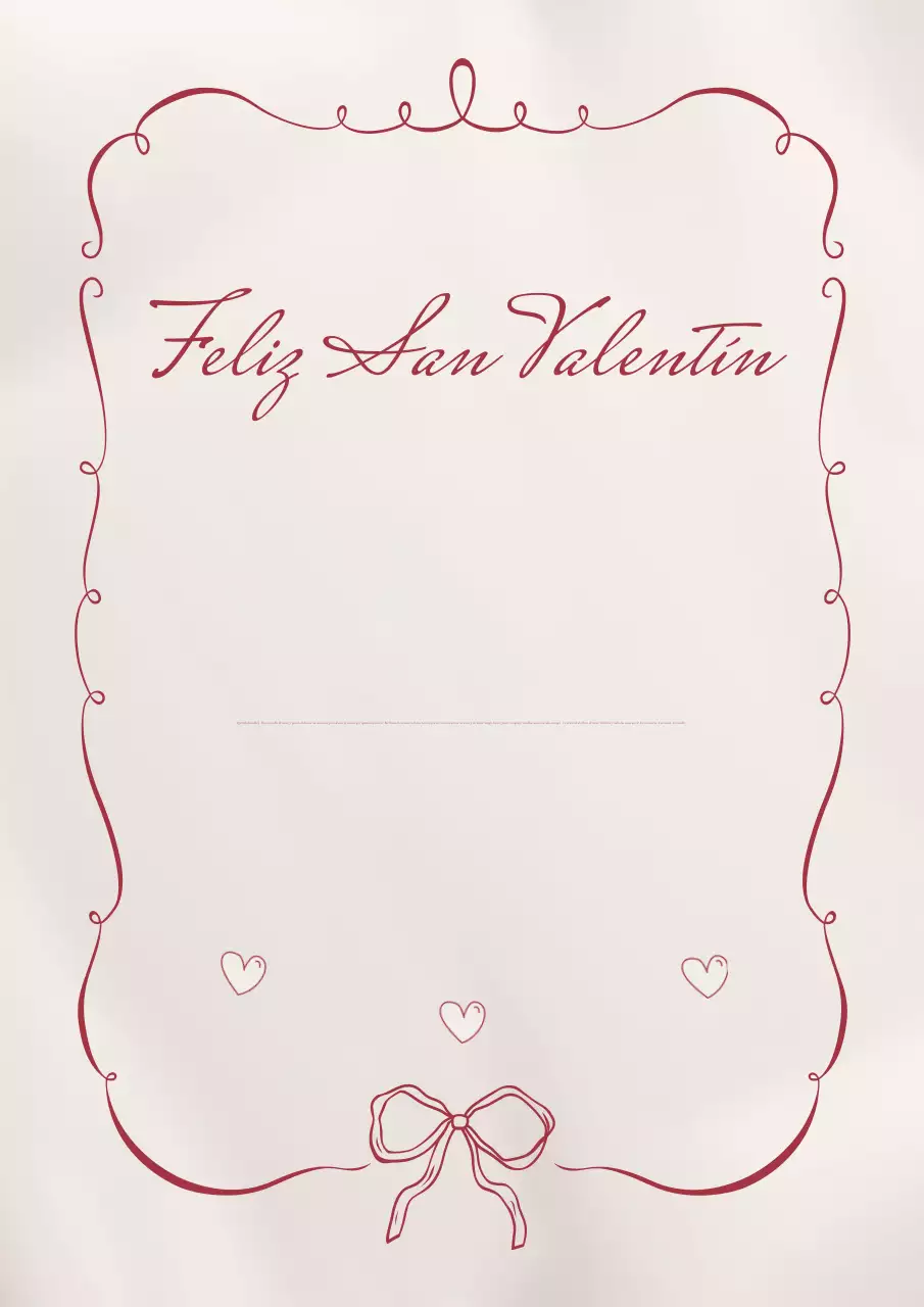 Elegante carta de San Valentín rosa