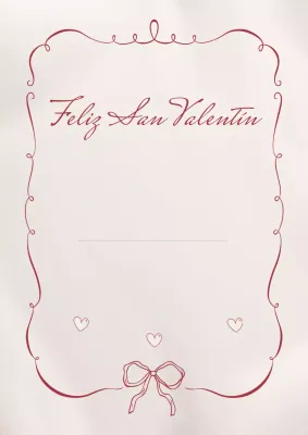 Elegante carta de San Valentín rosa