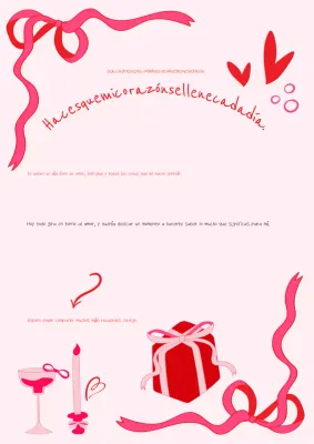 tarjeta roja de amor romántico