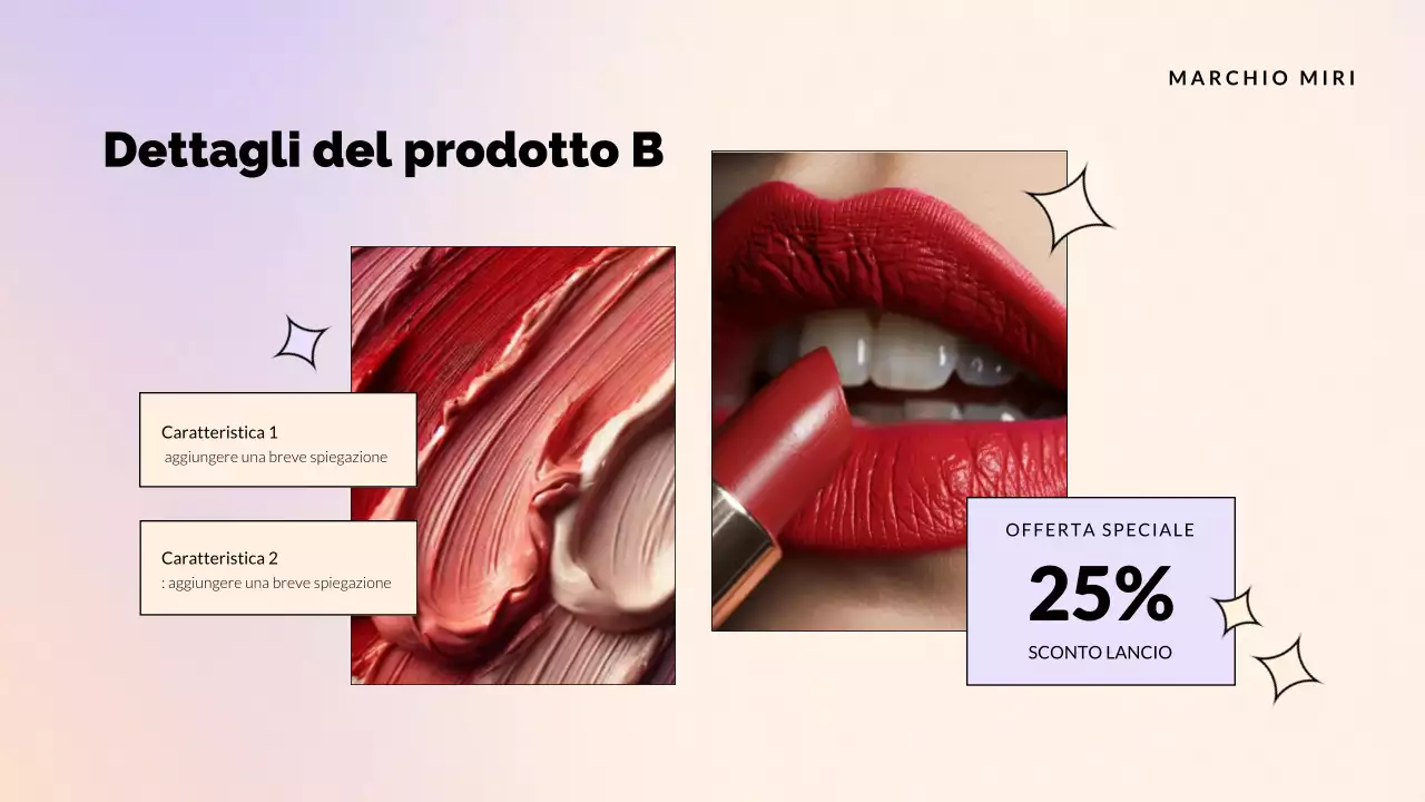 promozione del catalogo prodotti rosa elegante