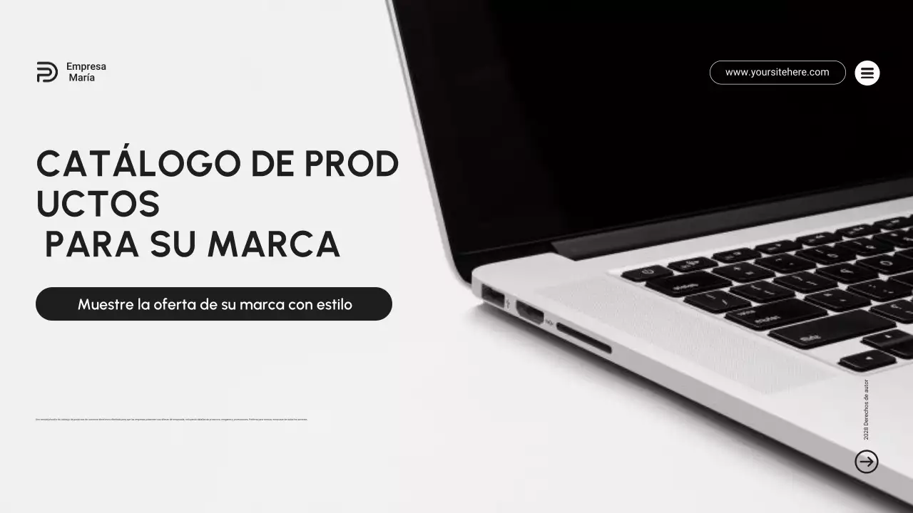 Catálogo de productos de dispositivos digitales modernos en negro y morado