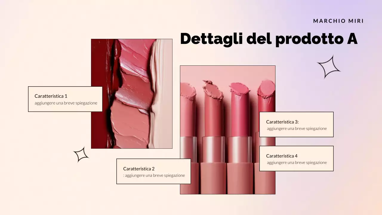 promozione del catalogo prodotti rosa elegante
