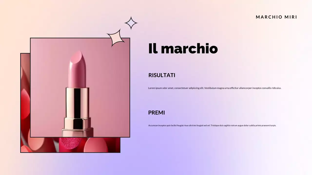 promozione del catalogo prodotti rosa elegante