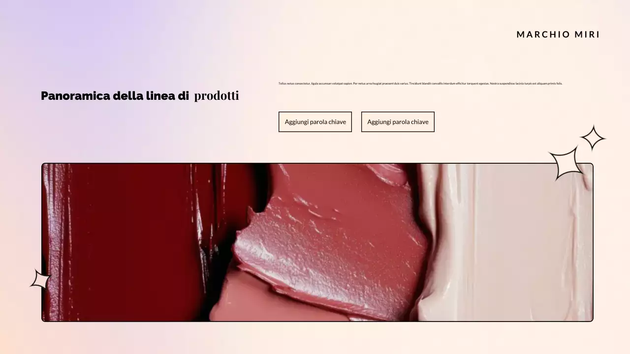 promozione del catalogo prodotti rosa elegante