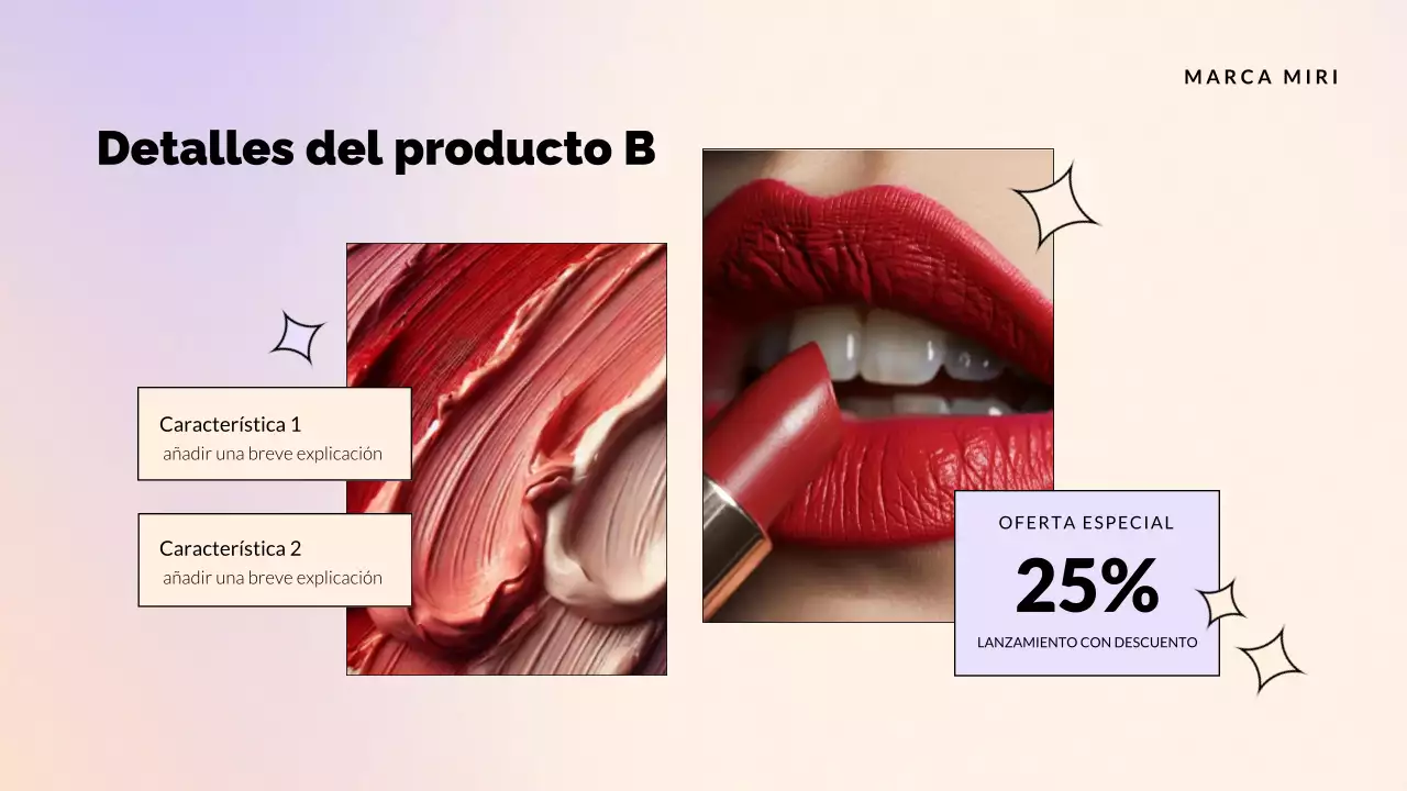 promoción del catálogo de productos rosa elegante