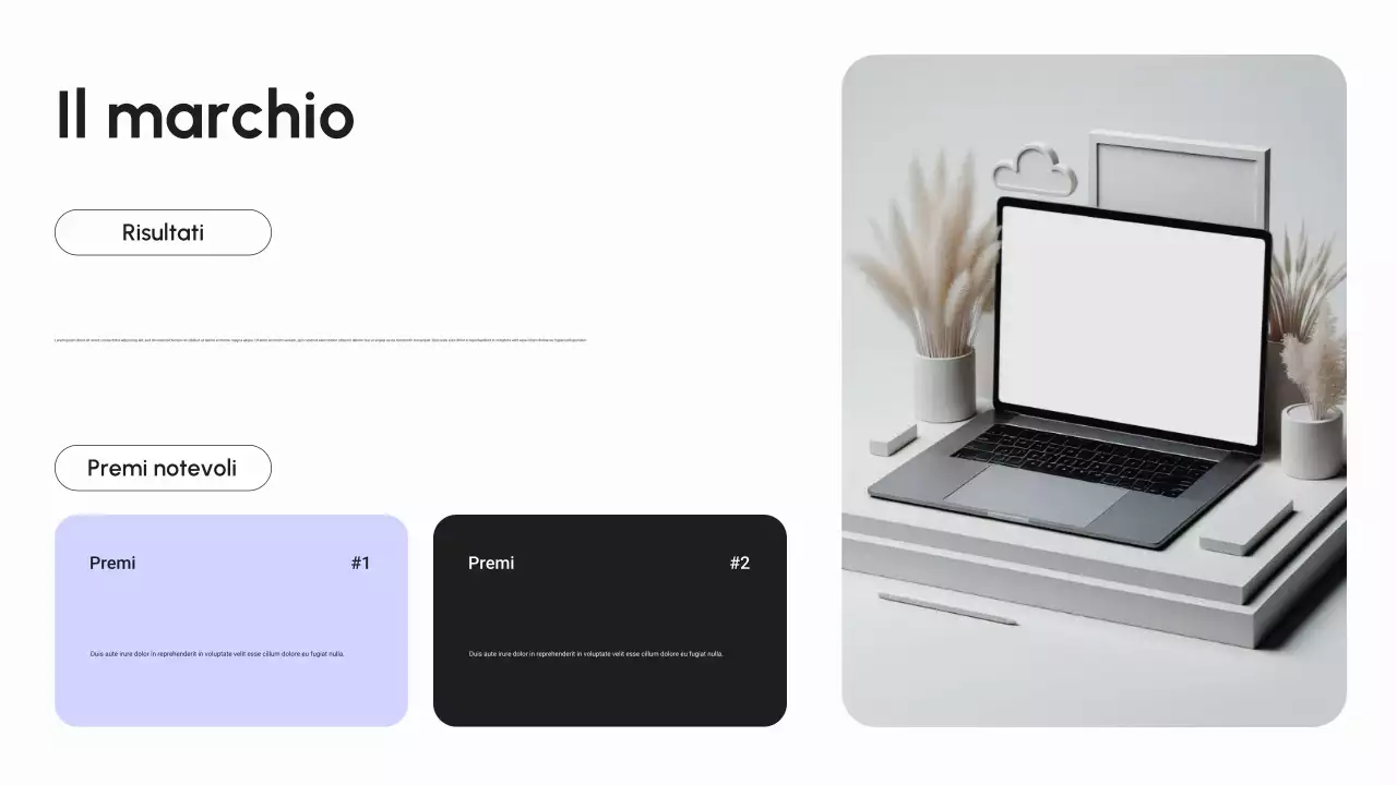 Catalogo dei prodotti per dispositivi digitali moderni in nero e viola