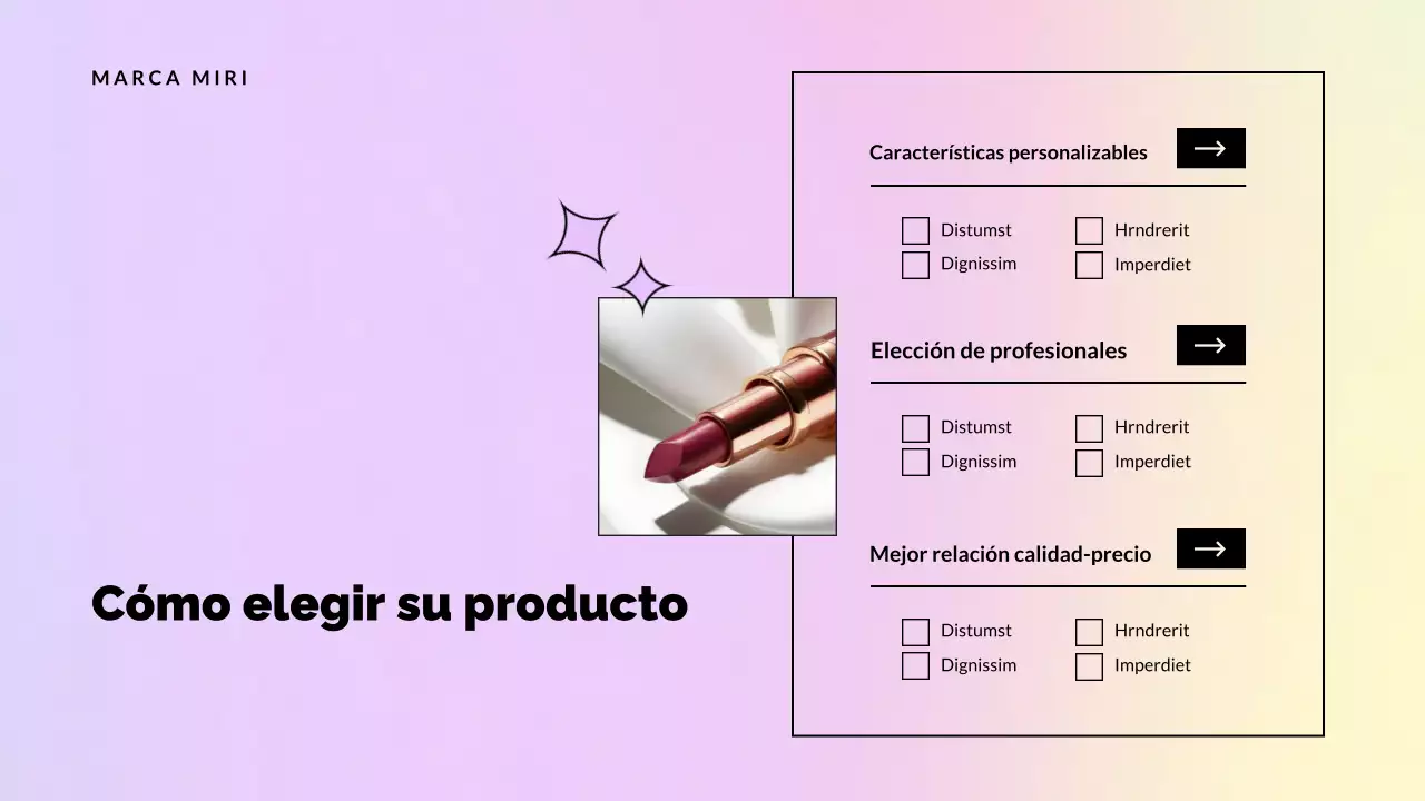 promoción del catálogo de productos rosa elegante