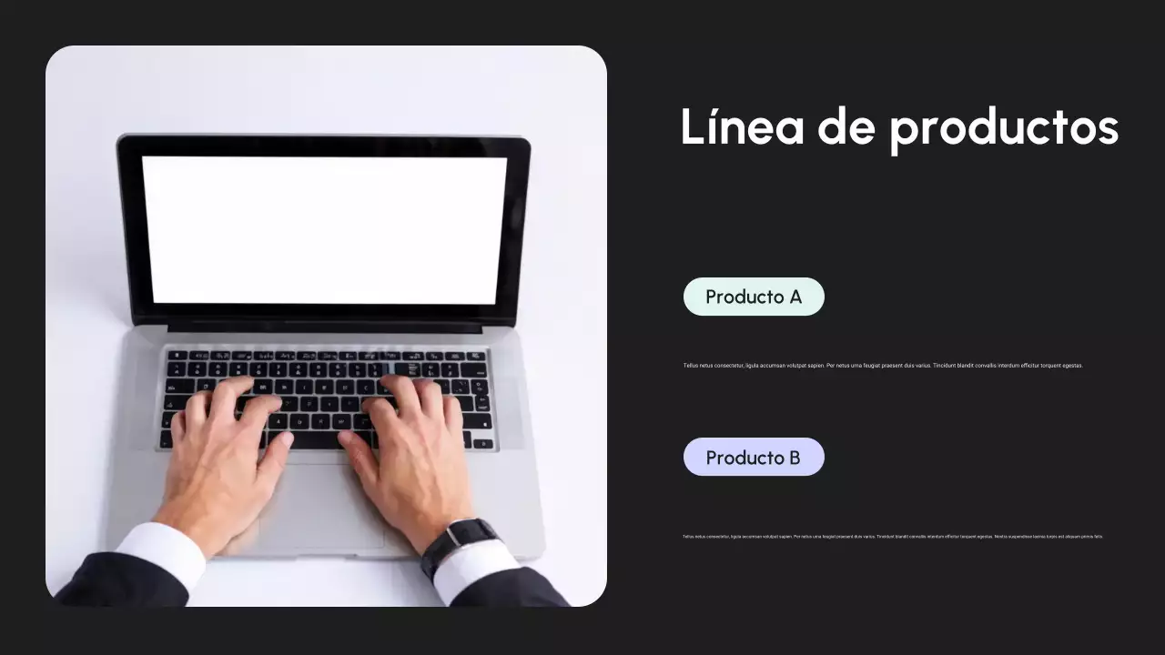 Catálogo de productos de dispositivos digitales modernos en negro y morado