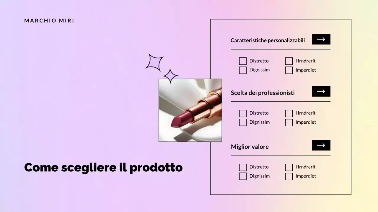 promozione del catalogo prodotti rosa elegante