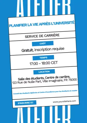 Bleu Dessin à la main Atelier moderne Éducation